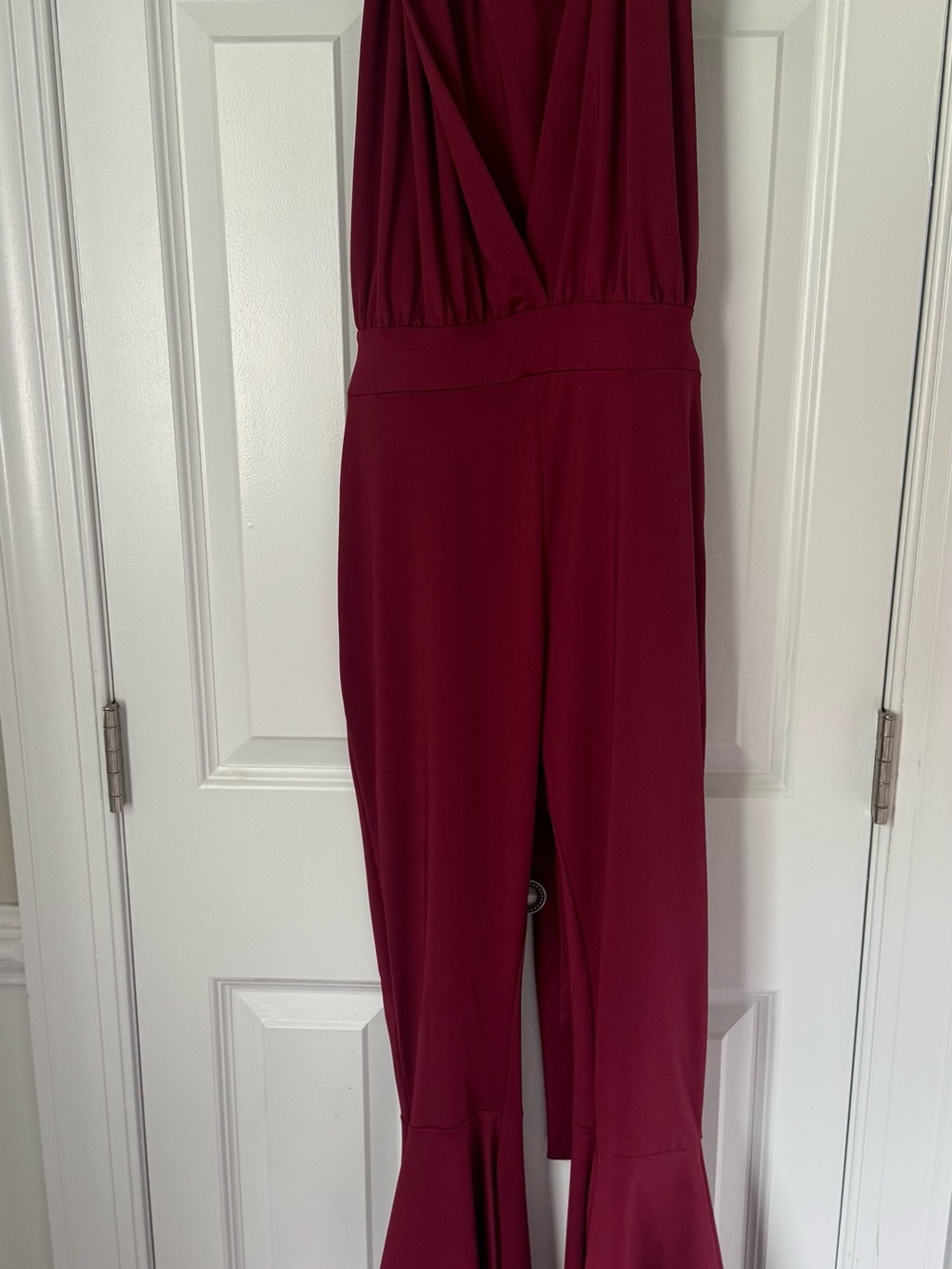 Women’s Maroon Flared Jumpsuit